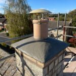 Chimney with a new chimney pot & multi fuel terminal- Micklelton 1