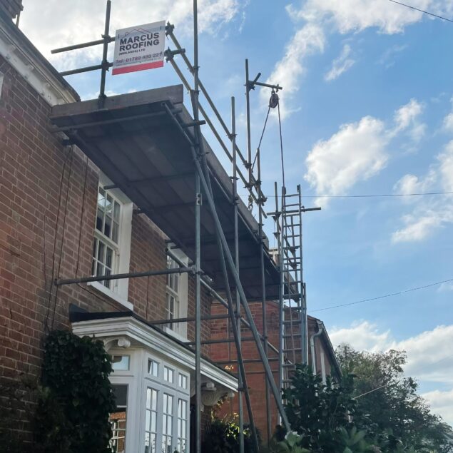 Valley repair on a slate roof - Stratford upon Avon