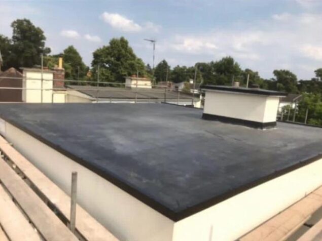 New Flat roof Rubber bond EPDM roof fitted by Marcus Roofing