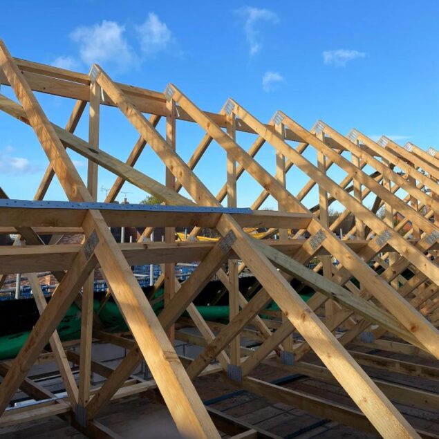 New roof under construction by Marcus roofing Midlands