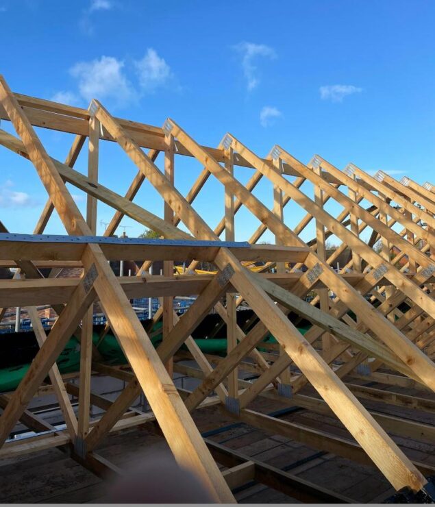 New roof under construction by Marcus roofing Midlands